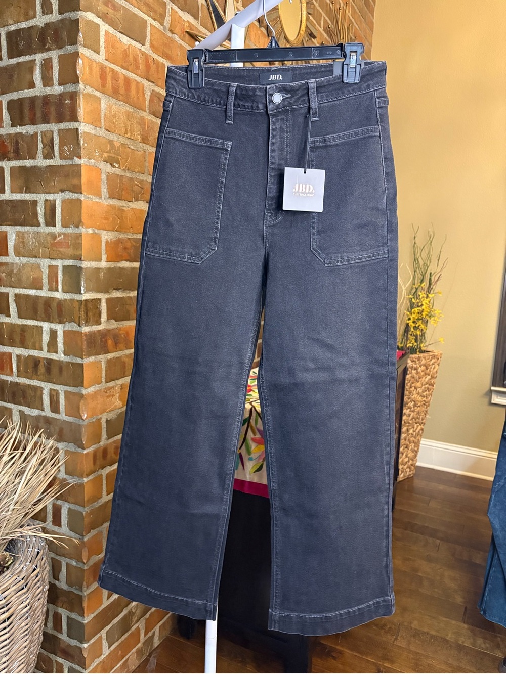 JBD Wide Leg Women’s Jeans in Washed Black